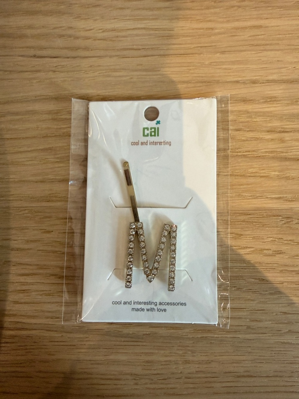 Rhinestone 'M' Hair Pin – Initial Accent